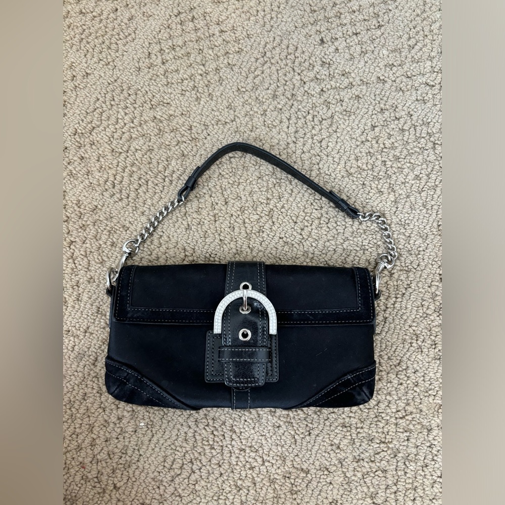 COACH Satin Swarovski Crystal Evening Bag